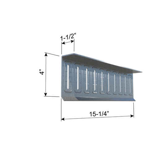 ClarkDietrich FS15 FAST STRUT™ 15-1/4" x 4" x 1-1/2" x 68mils (14ga) (box of 10)