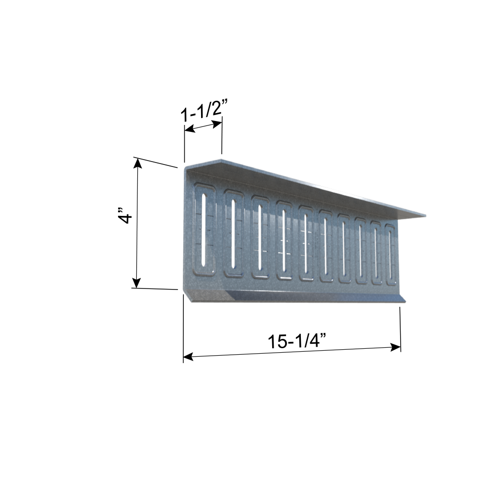 ClarkDietrich FS15 FAST STRUT™ 15-1/4" x 4" x 1-1/2" x 68mils (14ga) (box of 10)