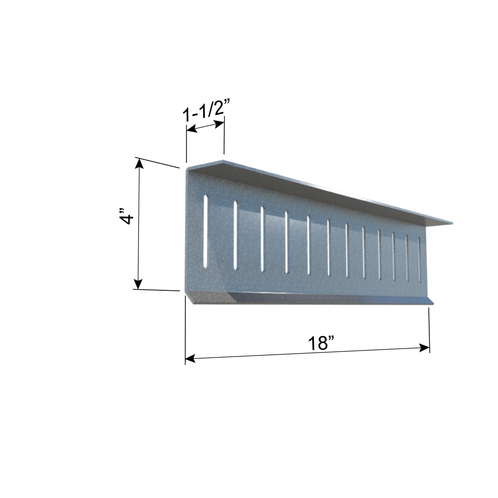 ClarkDietrich FS18 FAST STRUT™ 18" x 4" x 1-1/2" x 68mils (14ga) (box of 10)