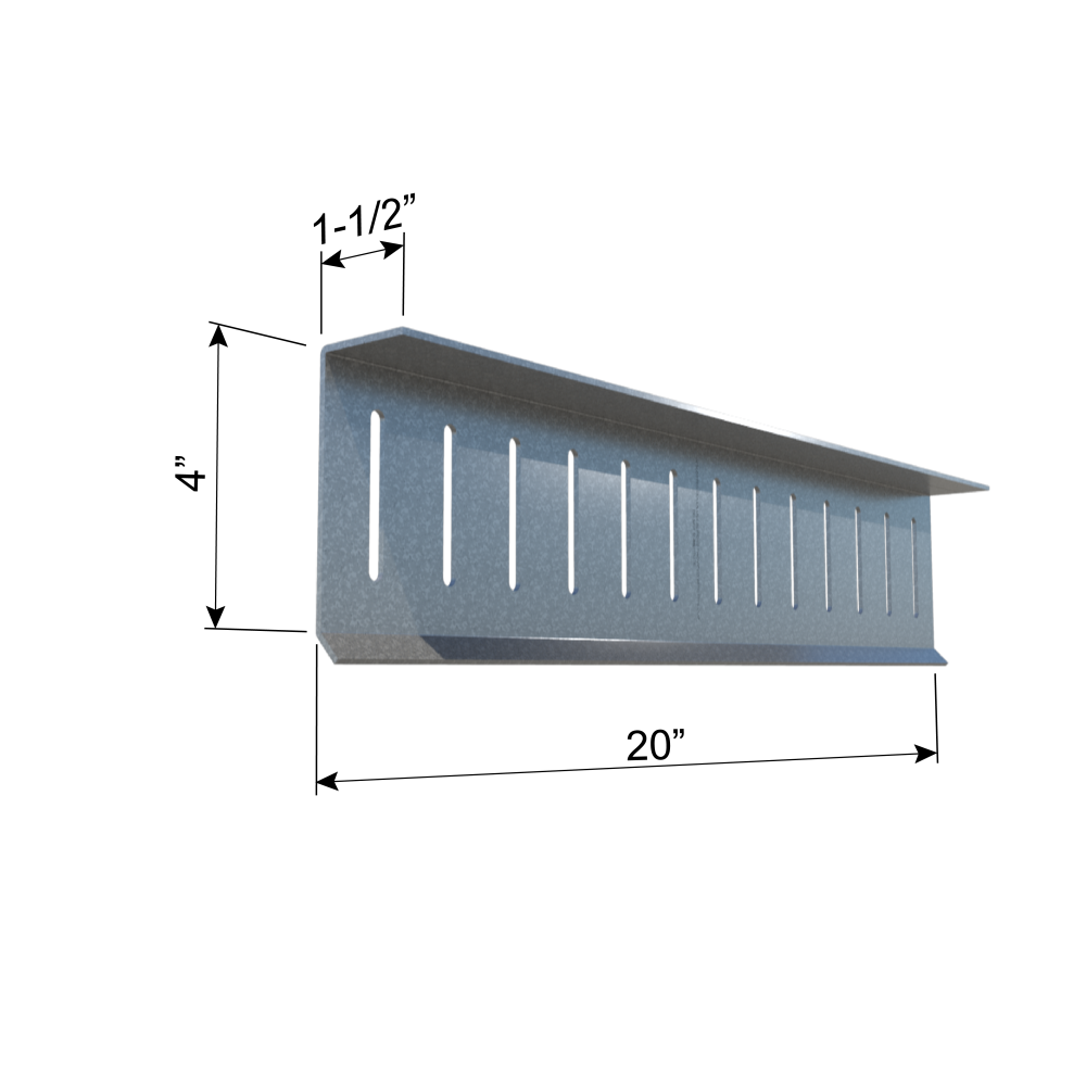 ClarkDietrich FS20 FAST STRUT™ 20" x 4" x 1-1/2" x 68mils (14ga) (box of 10)