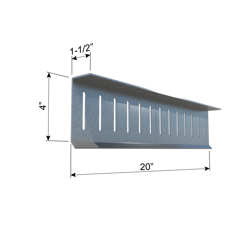 ClarkDietrich FS20 FAST STRUT™ 20" x 4" x 1-1/2" x 68mils (14ga) (box of 10)