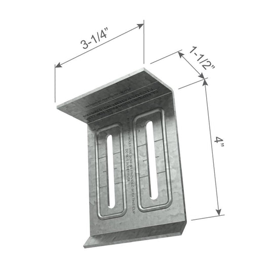 ClarkDietrich FTC3 FAST TOP™ CLIP 3-1/4" x 4" x 1-1/2" x 68mils (14ga) (box of 25)