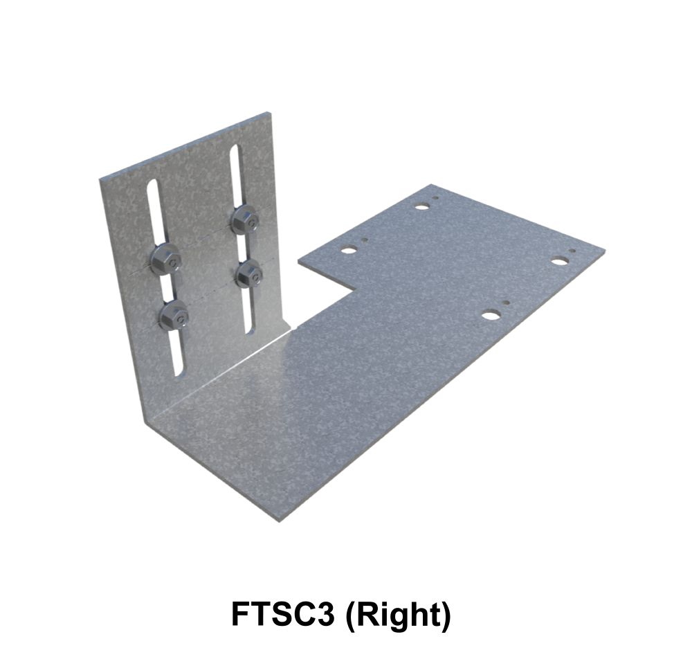 ClarkDietrich FTSC3-118 (Right)  FLAT TAIL SLIDE CLIP 10GA 3" X 9-1/2" 9-1/2" x 4-1/4" x 4-1/2" x 118mils (10ga) (bucket of 25)