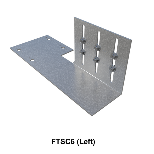 ClarkDietrich FTSC6-118 (Left) FLAT TAIL SLIDE CLIP 10GA 3" X 11-1/2" 11-1/2" x 4-1/4" x 4-1/4" x 118mils (10ga)