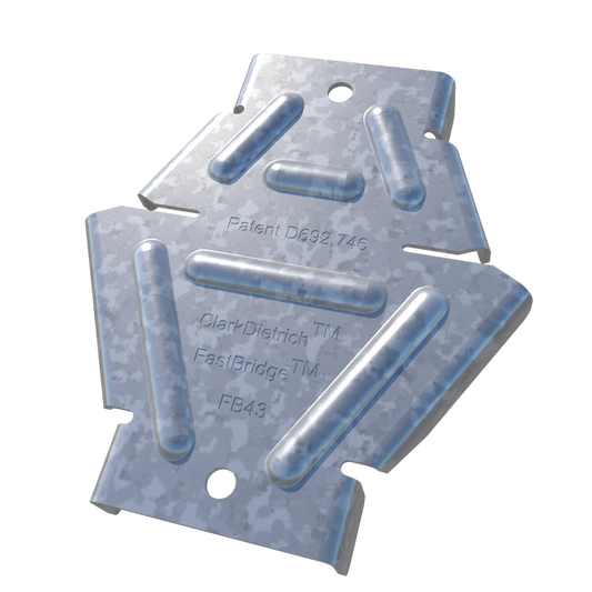 ClarkDietrich FB68 FASTBRIDGE™ CLIP 1-1/2" x Knockout Size x 68mils (14ga) (bucket of 200)