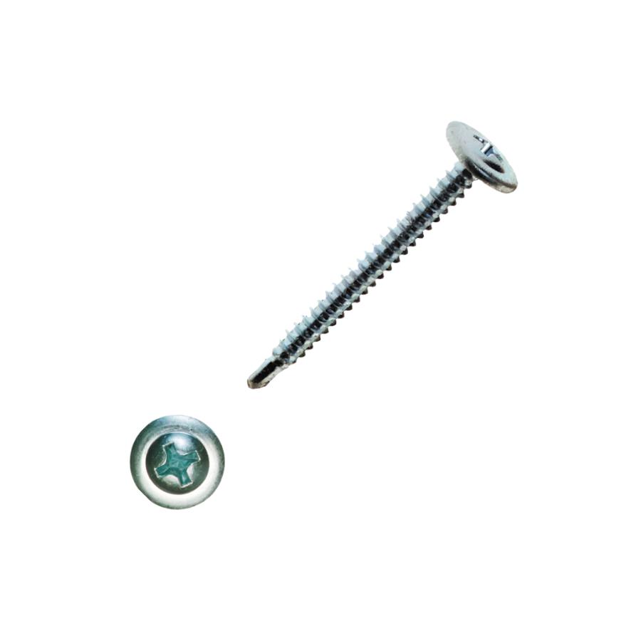 Zeus Fasteners Attach metal lath in stucco to 20-16 gauge steel studs, #8 X 1-5/8", Modified Truss Head, #2 Reduced Phillips, Self Drilling Point, Zinc Coating, 10000 Per Box (Z8158MTD) 1-5/8" x 8 (box of 10000)