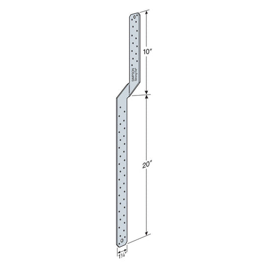 Simpson (MTS30-REV) 30IN MEDIUM TWIST STRAP - REVERSE BEND 30" x 16ga (54mils) (carton of 50)