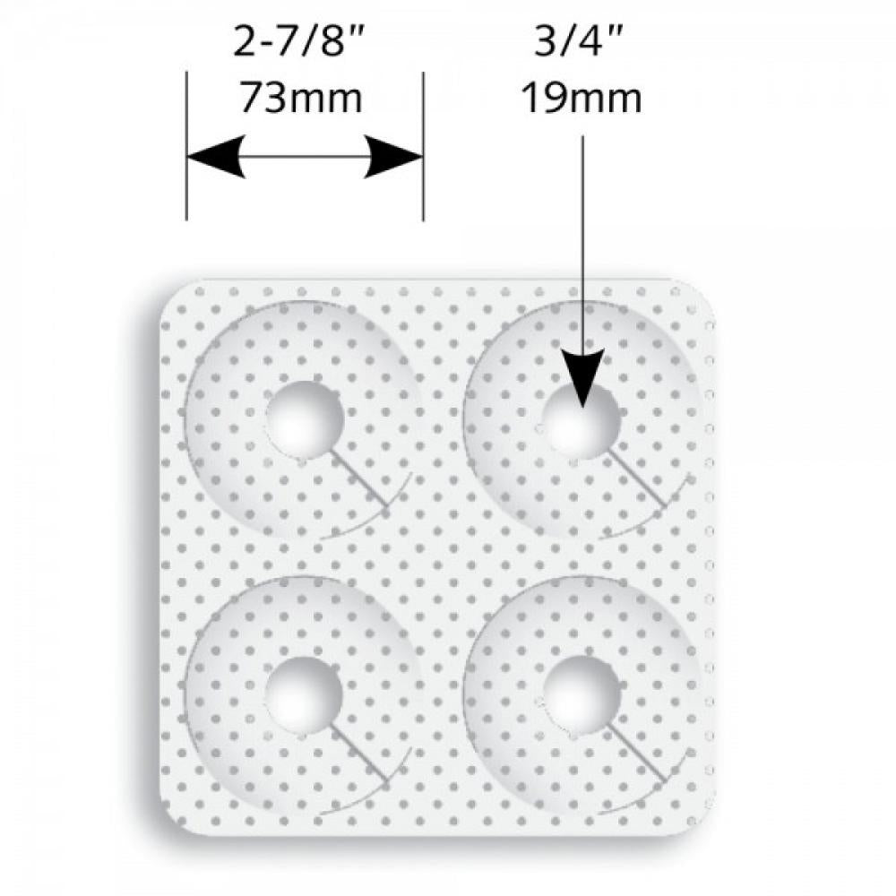 ClarkDietrich PIPE-PATCH 3/4" HOLE (100 count) 2-7/8" x 2-7/8" (3/4" diameter hole) (box of 100)