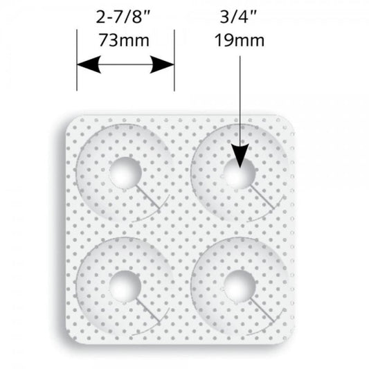 ClarkDietrich PIPE-PATCH 3/4" HOLE (100 count) 2-7/8" x 2-7/8" (3/4" diameter hole) (box of 100)