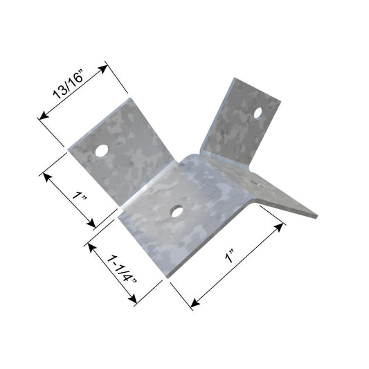 ClarkDietrich SFLY SPAZZER® BAR FLY CLIP 1-1/4" x 1" x 1" x 43mils (18ga) (box of 100)