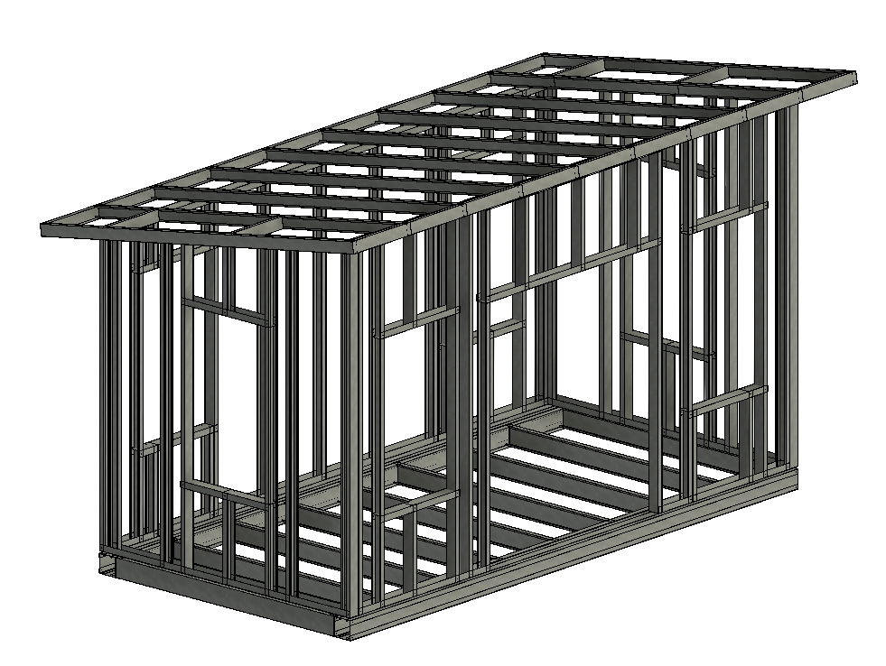 Backyard Garden House Tiny Home ADU Office Steel Framing Kit - Excellent Natural Light Options With Many Windows and Doors