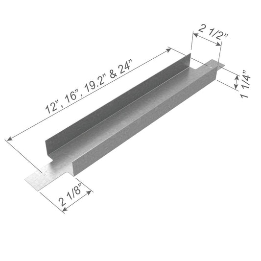 ClarkDietrich TDSB 24" O.C. TRADEREADY®  STRUCTURAL BLOCKING 24" x 2-1/2" x 43mils (18ga) (bundle of 100)