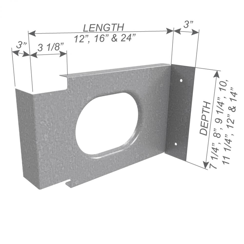 ClarkDietrich 1200JB16 12" FLOOR JOIST BLOCKING 16" O.C. 12" x 16" x 54 mils (16ga) (box of 10)