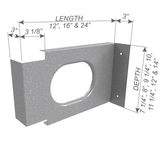 ClarkDietrich 1400JB16 14" FLOOR JOIST BLOCKING 16" O.C. 16" x 14" x 54 mils (16ga) (box of 10)