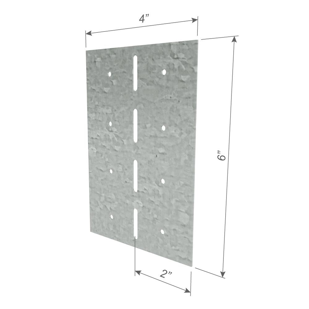 ClarkDietrich TDSP TRADEREADY® SKEWABLE SPLICE PLATE 6" x 4" x 54mils (16ga) (box of 100)