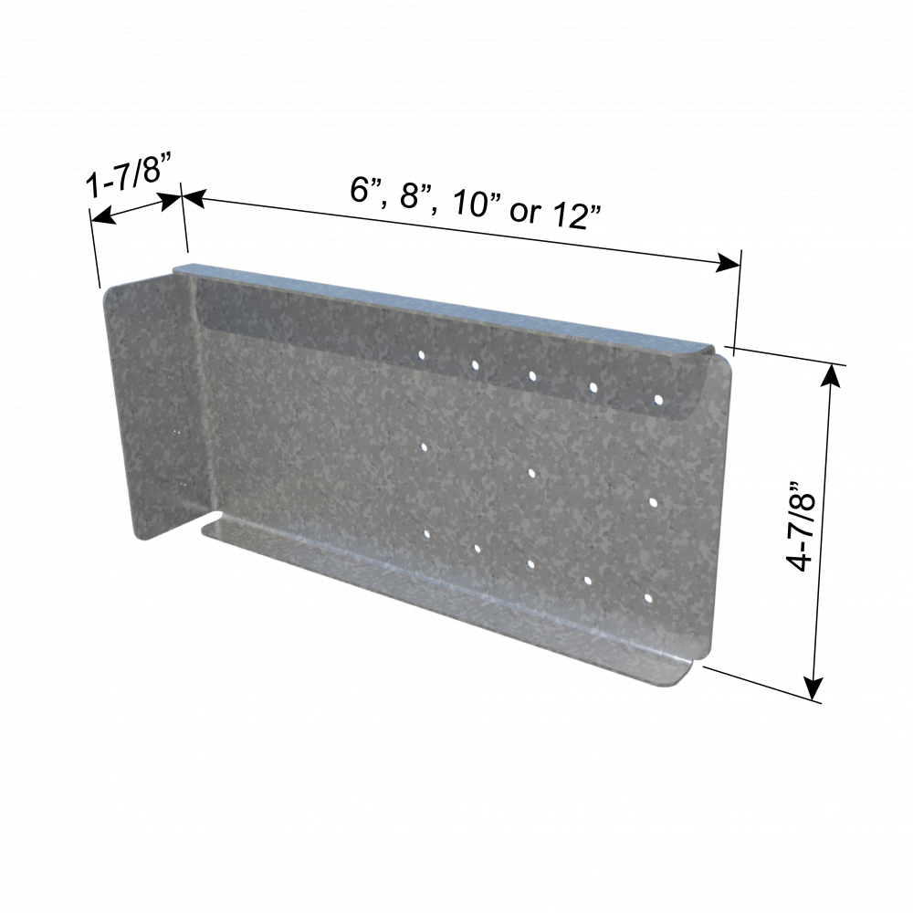 ClarkDietrich UXRC10 UNI-CLIP™ EXT RIGID CLIP 4-7/8" x 10" x 1-7/8" x 68mils (14ga) (bucket of 25)