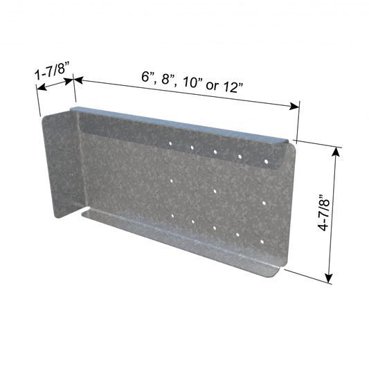 ClarkDietrich UXRC8 UNI-CLIP™ EXT RIGID CLIP 4-7/8" x 8" x 1-7/8" x 68mils (14ga) (bucket of 25)