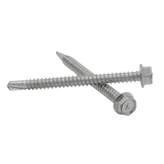 Zeus Fasteners Used in metal to metal fastening, #12 X 1-1/2", Washer Head, Hex, #3 Self Drilling Point, Zinc Coating, 3000 Per Box (Z12112HWD) 1-1/2" x 12 (box of 3000)