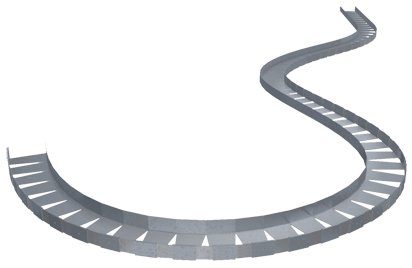 The Steel Network (362CT125-33-10ft) CircleTrak® - Bendable track for radius Cold- Formed Steel walls & ceilings 10' x 3-5/8" x 2-7/20" x 1-5/8" x 1-1/4" x 0-29/40" x 33mils (20ga) - SHIPPING NOTICE: Additional Fees May Apply; Contact Us for Pricing