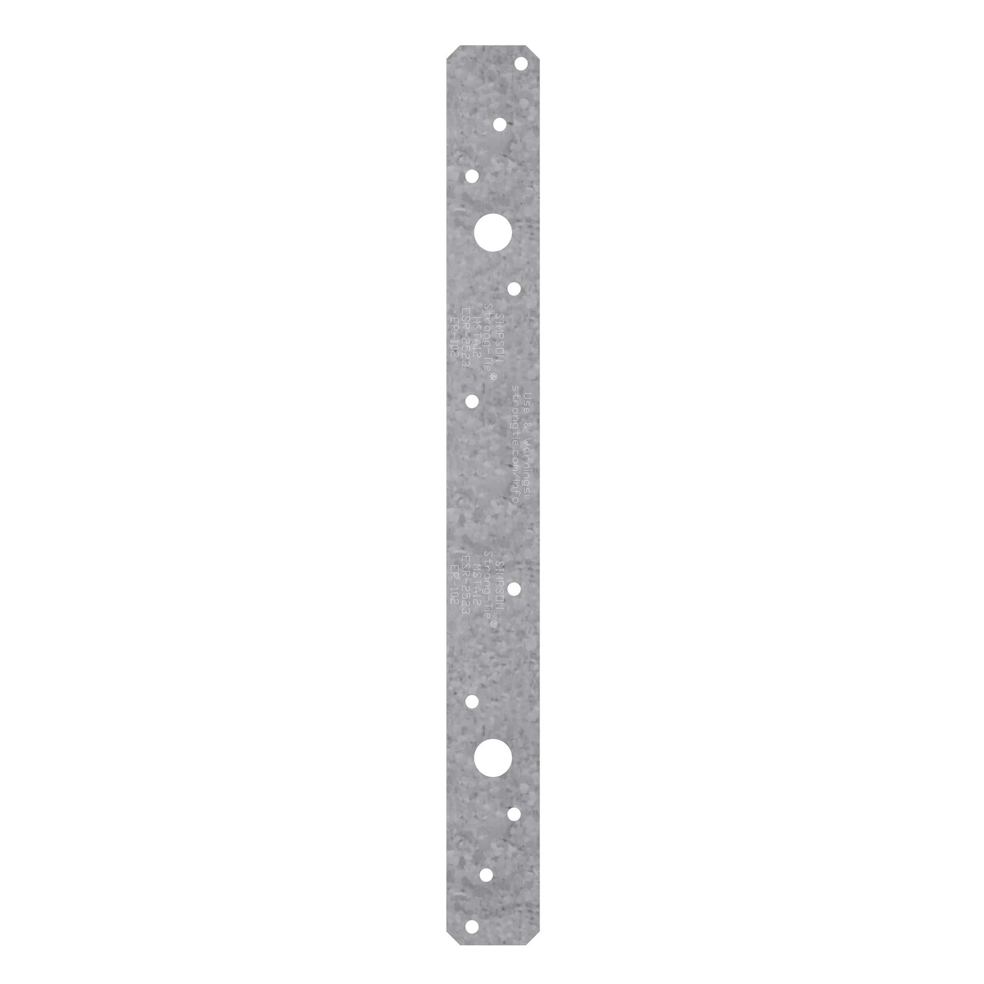 Simpson (MSTA12SS) 12IN MEDIUM STRAP TIE SS 12" x 1-1/4" x 18ga (43mils) (carton of 25)