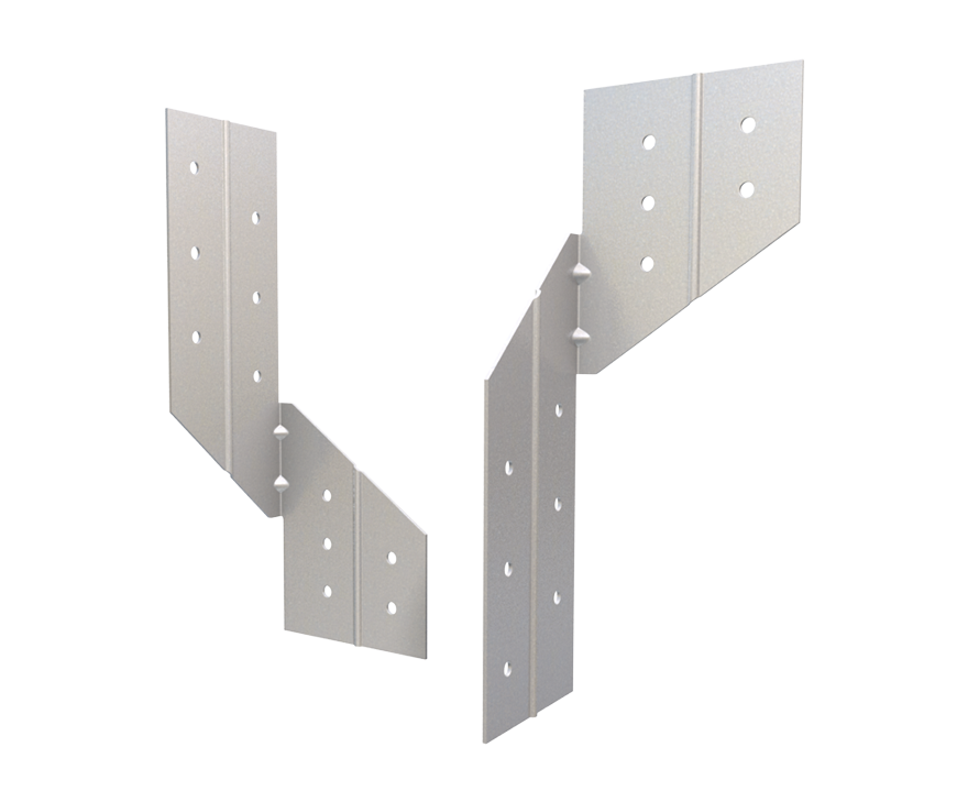 The Steel Network (RT650-33 (Pair)) StiffClip® RT - Light Steel Roof Tie Clip Connector for Cold-Formed Steel Framing. Ties down roof framing. 6-1/2" x 2" x 2" x 33mils (20ga) (box of 50)