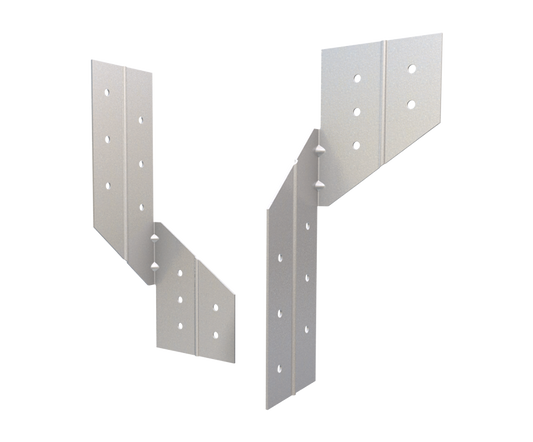 The Steel Network (RT650-43 (Pair)) StiffClip® RT - Light Steel Roof Tie Clip Connector for Cold-Formed Steel Framing. Ties down roof framing. 6-1/2" x 2" x 2" x 43mils (18ga) (box of 50)